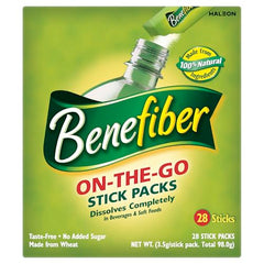 Benefiber unflavored powder dissolves clearly in drinks and foods