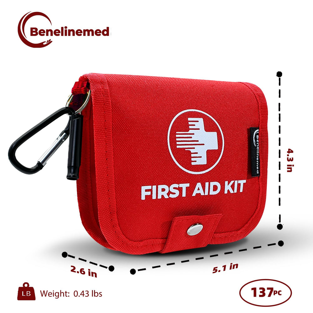 Benelinemed Mini Kit con mosquetón, fácil de transportar en bolso o mochila