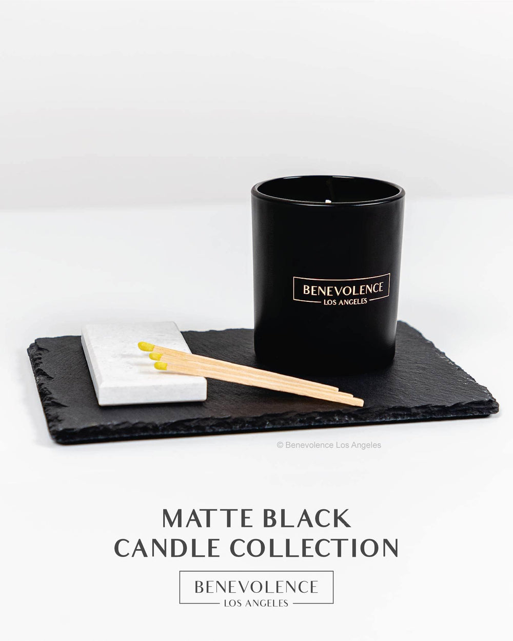 Benevolence LA Bergamot & Jasmine candle glowing warmly for cozy ambiance