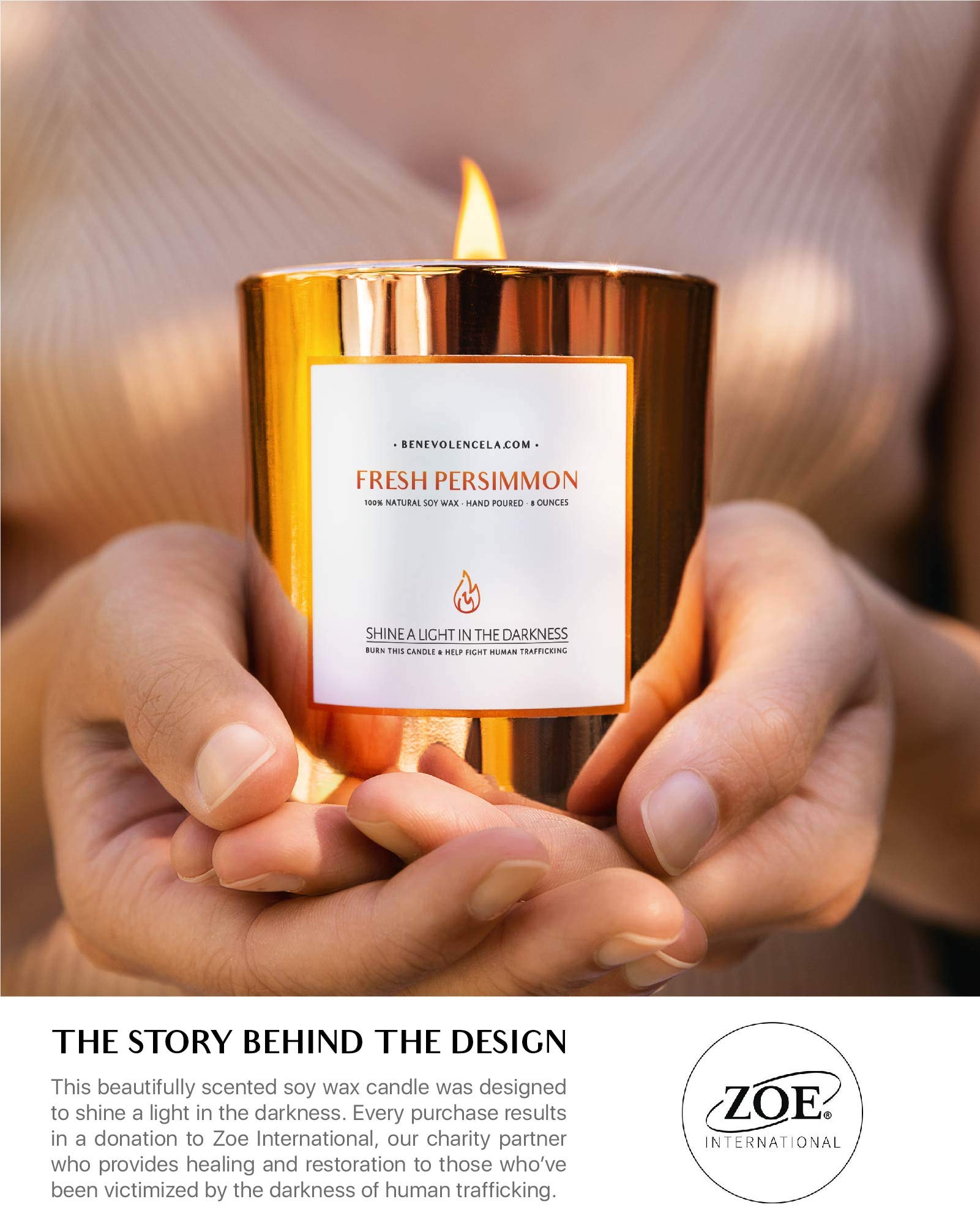 Benevolence LA candle-lit cozy glow enhances any room.