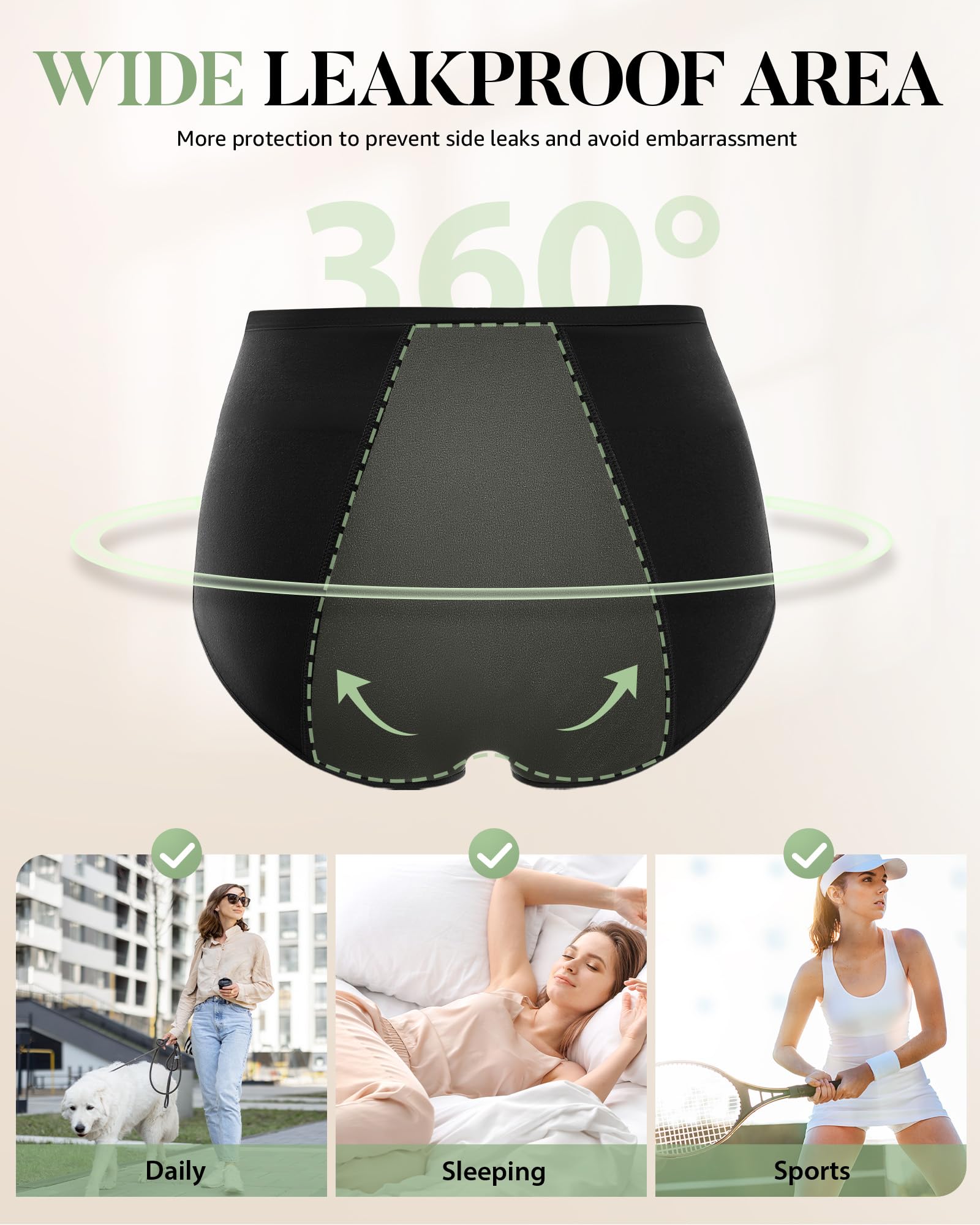 Benirap period underwear leak-proof layer close-up indicates night-time protection