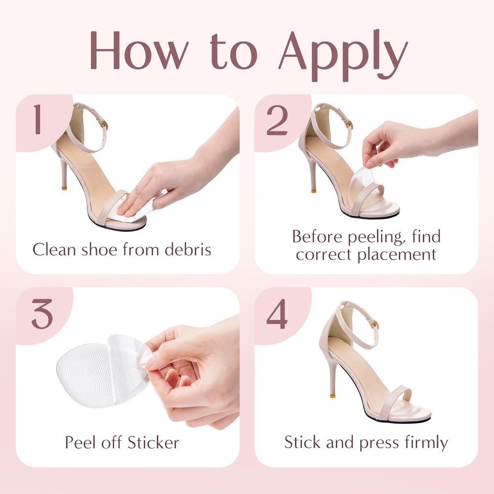 Benoo almohadillas metatarsales amortiguan la sensación en tacones para todo el día.