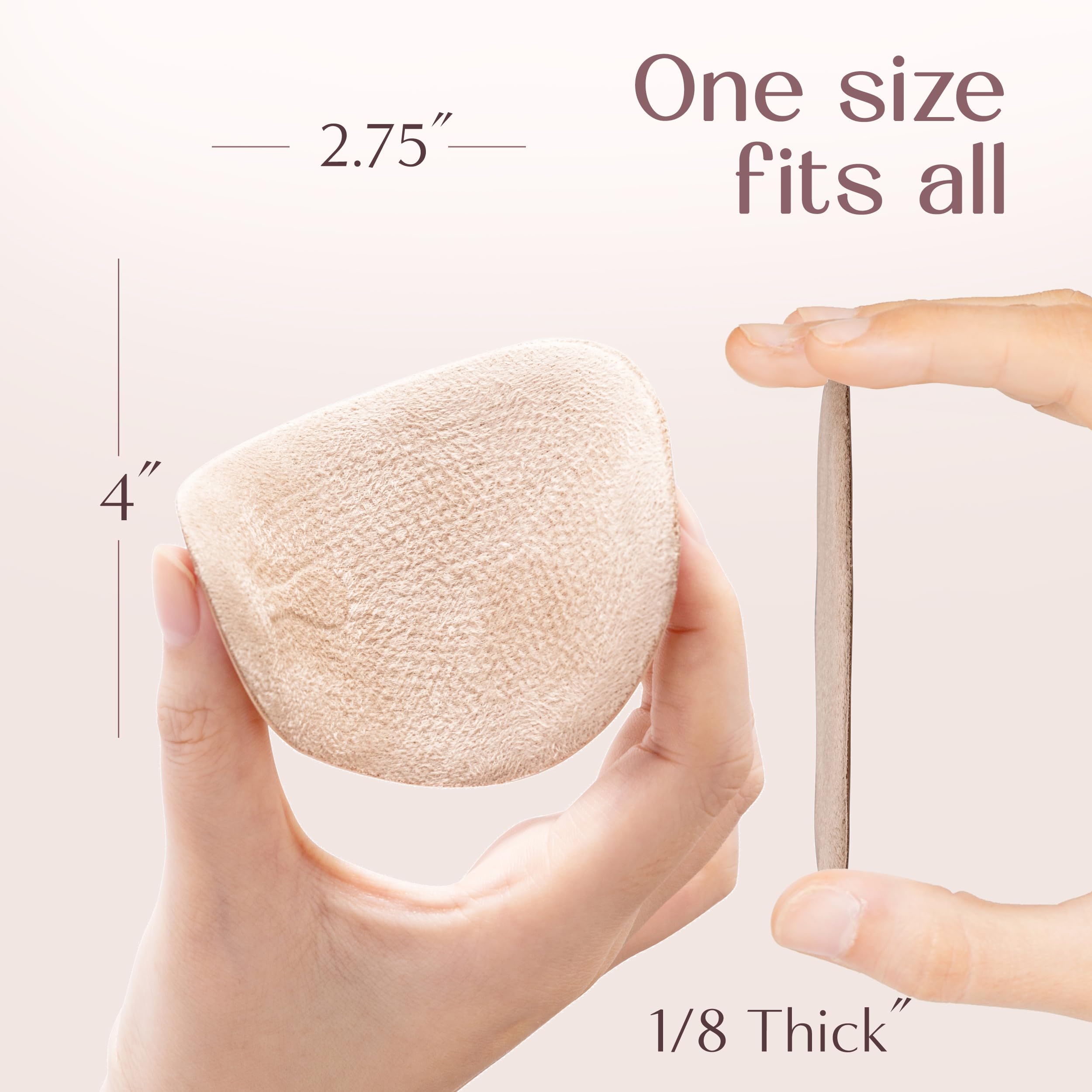 Benoo ball of foot cushions clear material blends with footwear for seamless wear.