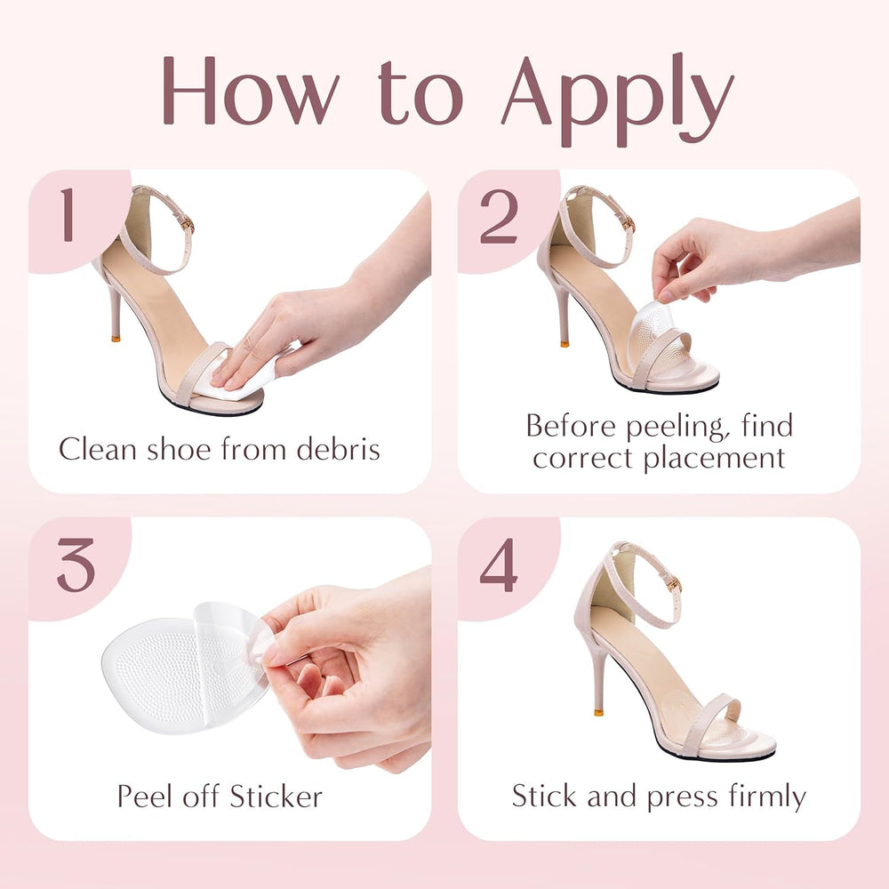 Benoo ball of foot cushions side-view designed to be discreet inside shoes.