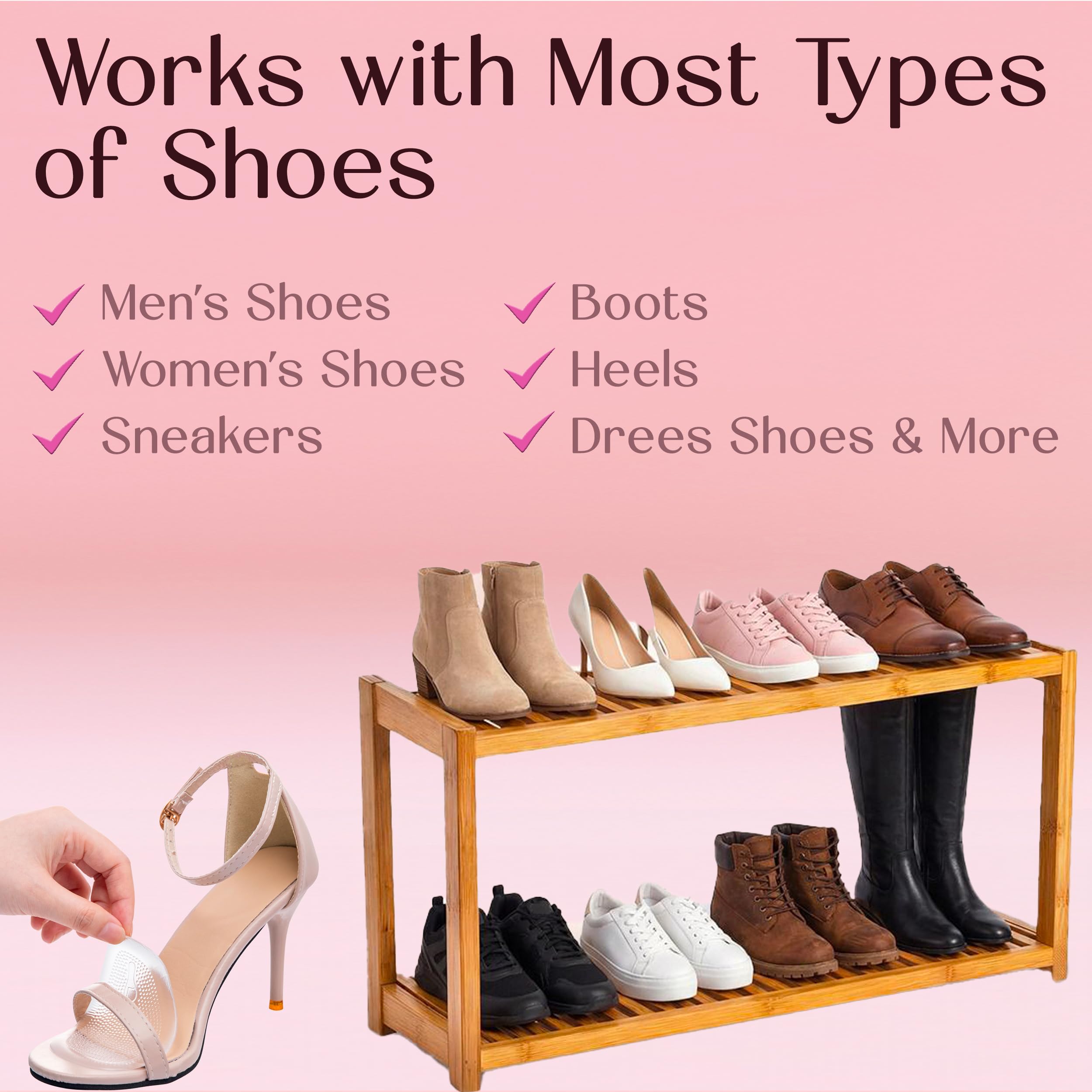 Benoo clear-foot-cushions-discreet blend with footwear for invisible comfort