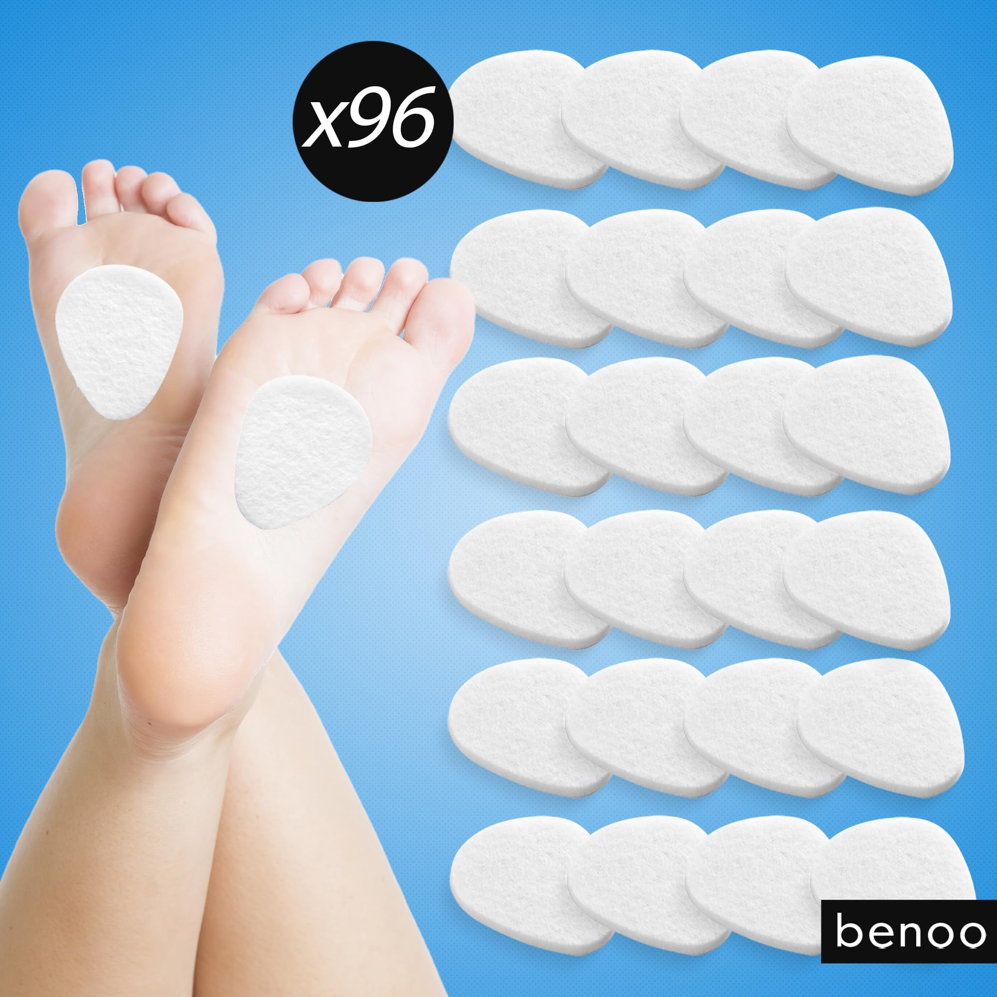 Benoo metatarsal pads adhesive stays in place up to 12 hours