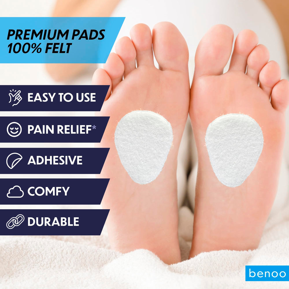 Benoo metatarsal pads under ball of foot cushion all-day comfort