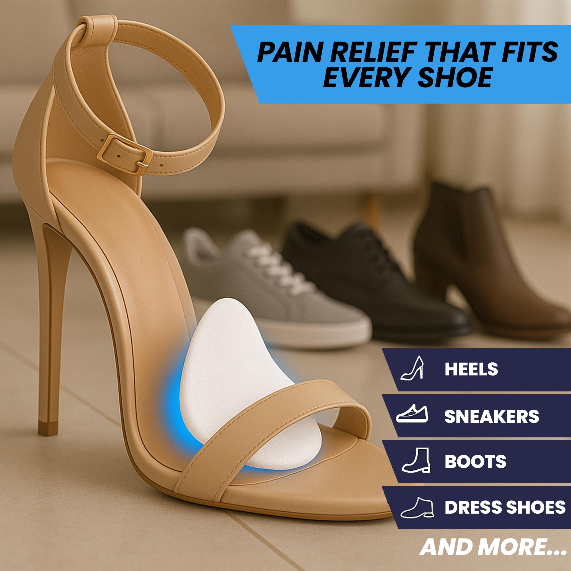 Benoo metatarsal pads women high heel inserts reduce pressure