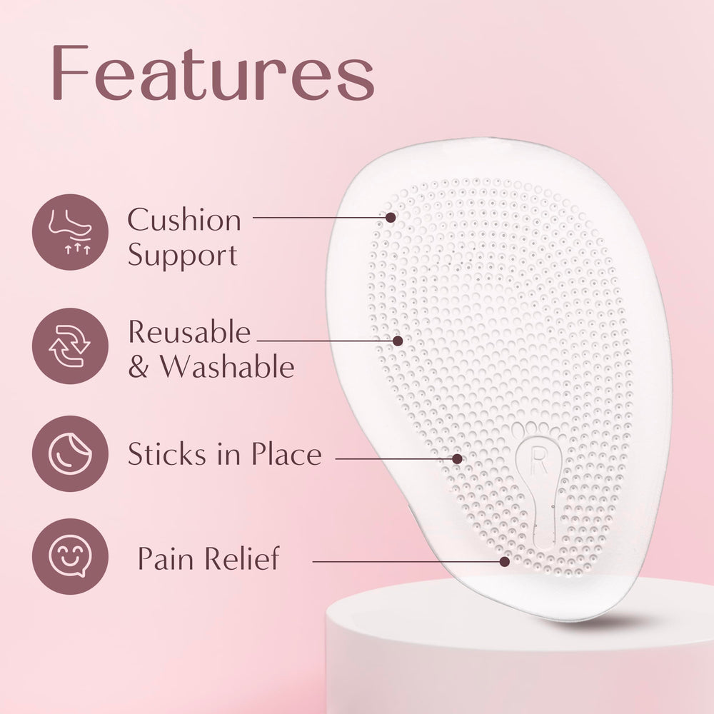 Benoo one-size-fits-all-cushions adapt to most feet and styles