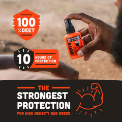 Travel size pack highlights portability for hikers and campers on the go.