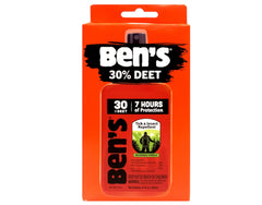 Ben's 30% DEET bottle front view for portable outdoor protection.