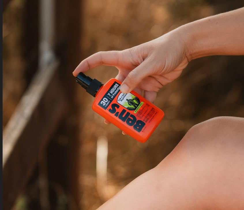 Ben's 30% DEET easy-dispense spray enables precise application.