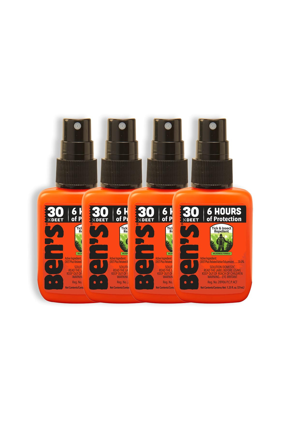 Ben's 30% DEET mosquito repellent bottle with pump for long-lasting protection outdoors