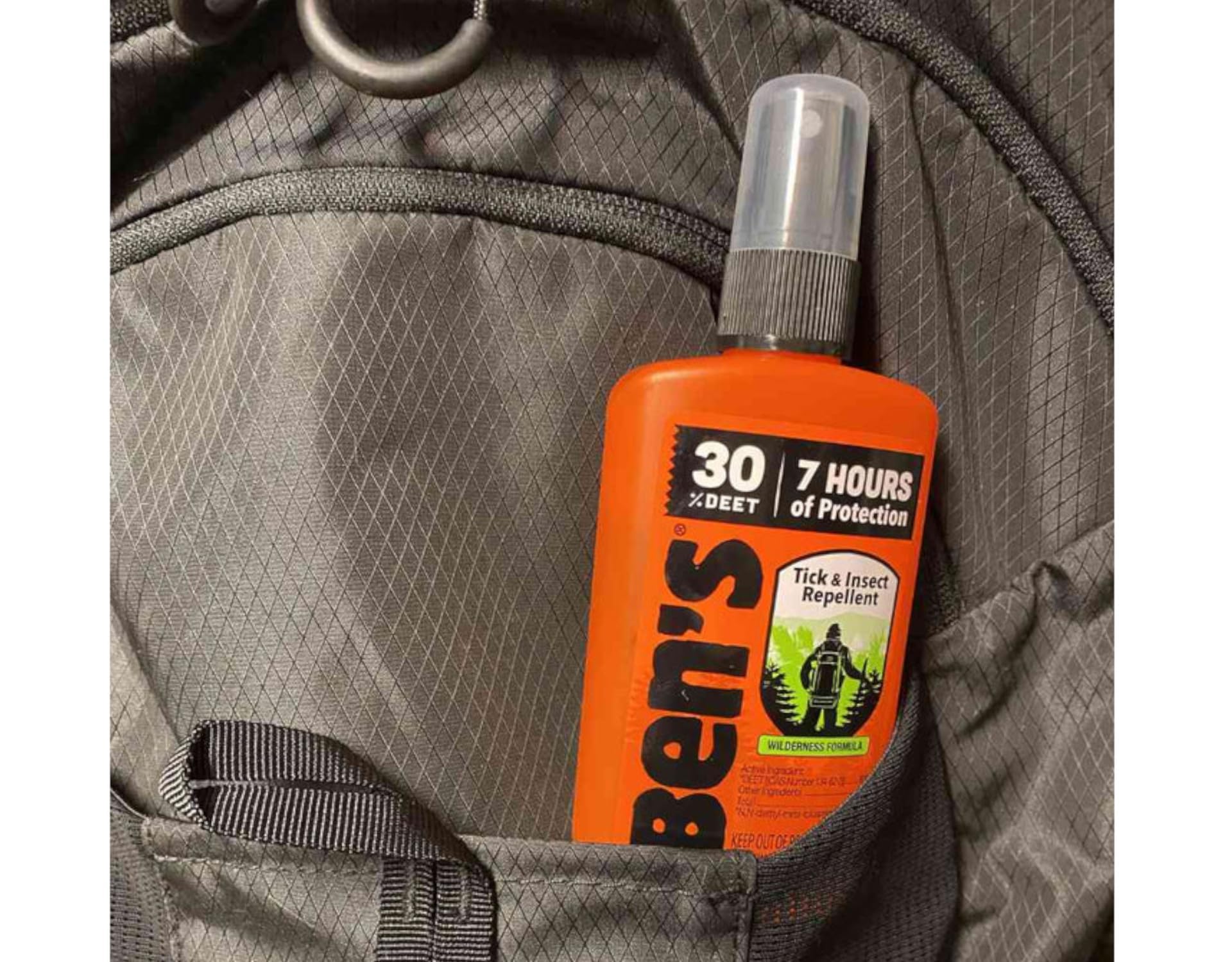 Ben's 30% DEET pocket-size bottle fits in your pocket.