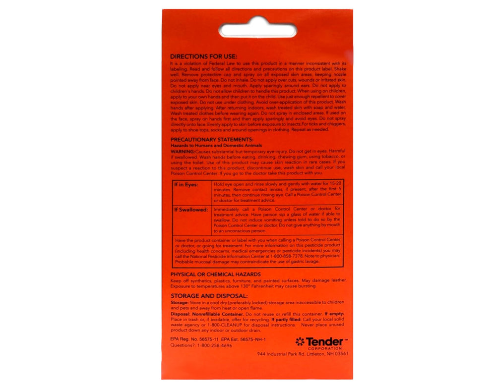 Ben's 30% DEET spray application demonstrates quick, broad-area protection.