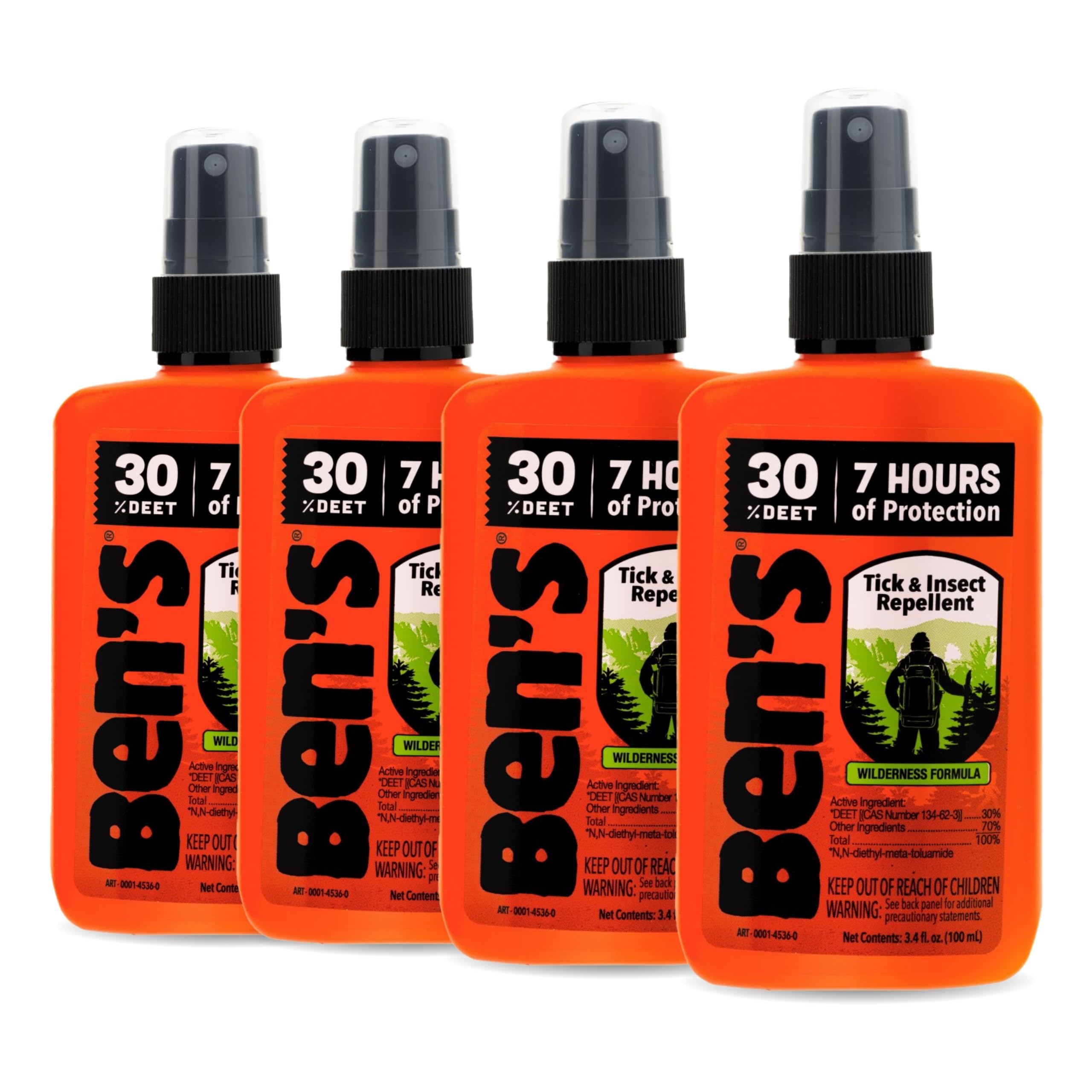 Ben's Tick & Insect Repellent travel-size bottle with 30% DEET for long-lasting protection.