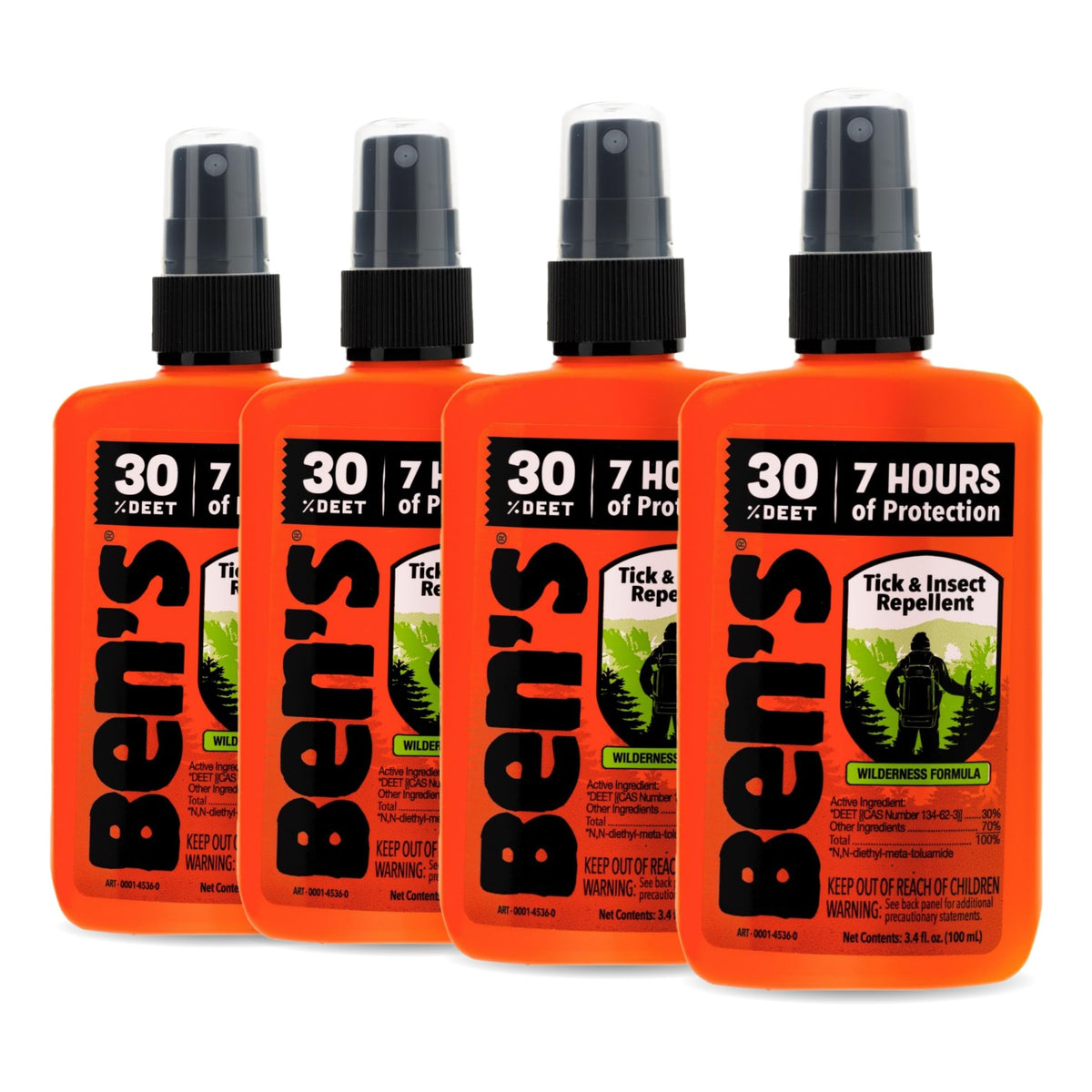 Ben's Tick & Insect Repellent travel-size bottle with 30% DEET for long-lasting protection.