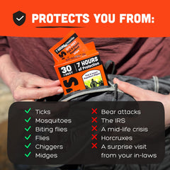 Travel-size Ben's wipes ideal for trips and airport carry-ons