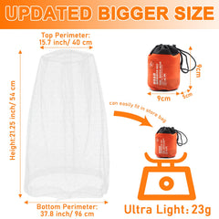 Benvo Mosquito Head Net carry bag shows portable storage for travel