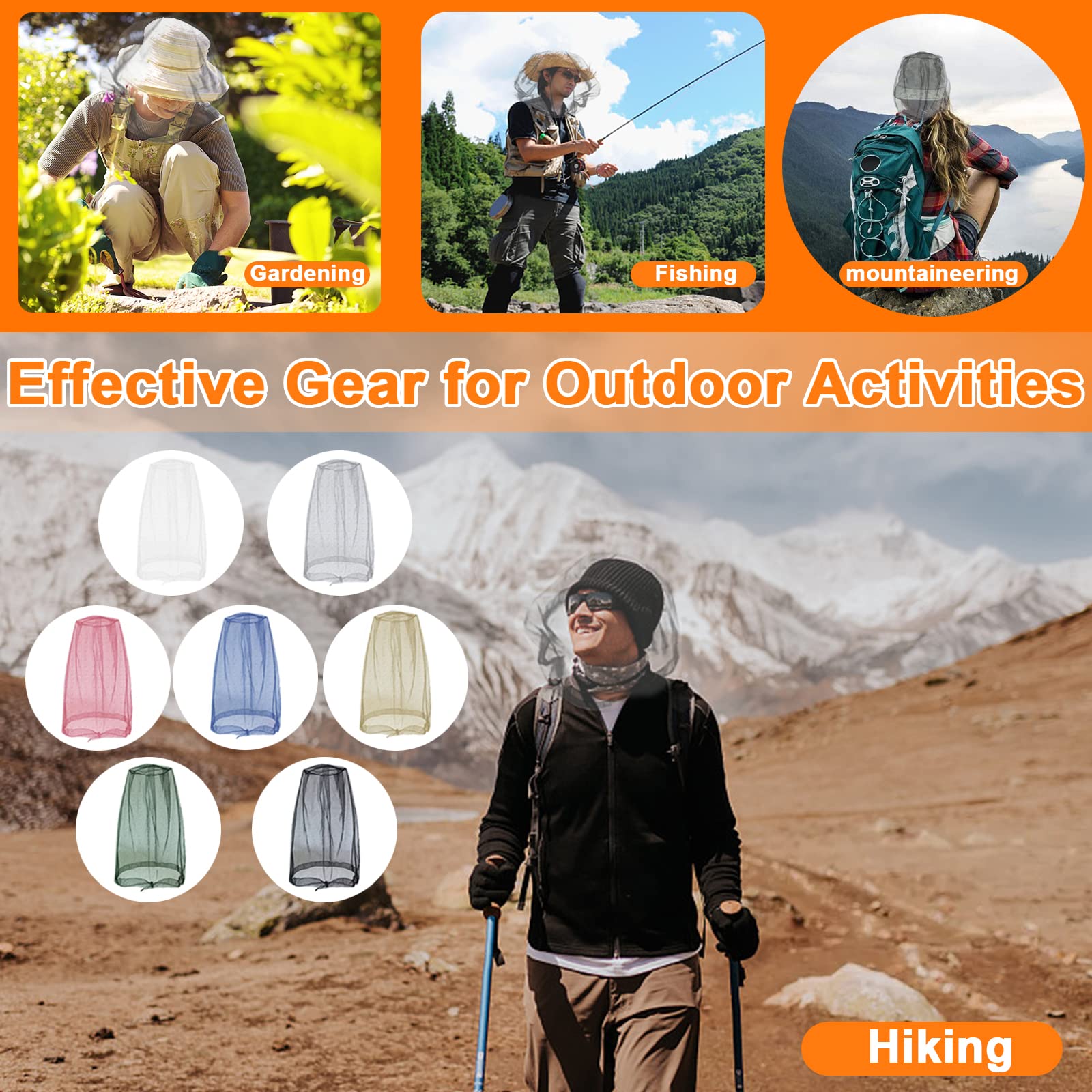 Benvo Head Net fits over hats for comfortable all-day wear