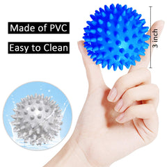 Benvo spiky ball blue closeup highlighting textured surface for deep tissue massage