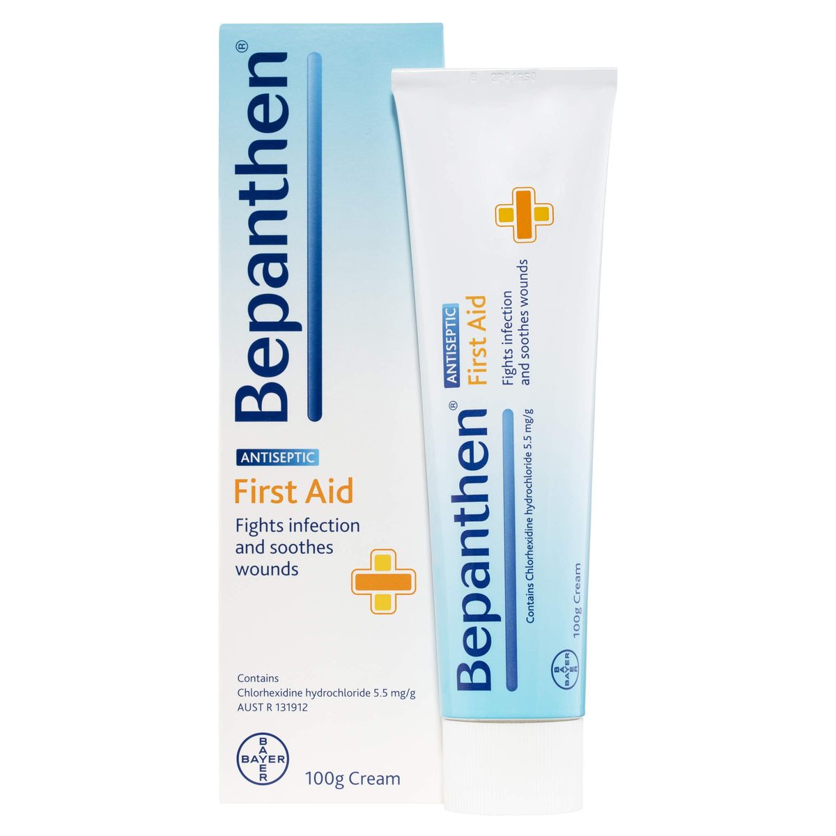 Bepanthen First Aid Cream 100g front view showing compact packaging for everyday use