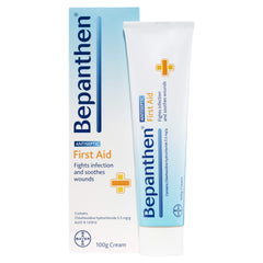 Bepanthen First Aid Cream 100g front view showing compact packaging for everyday use