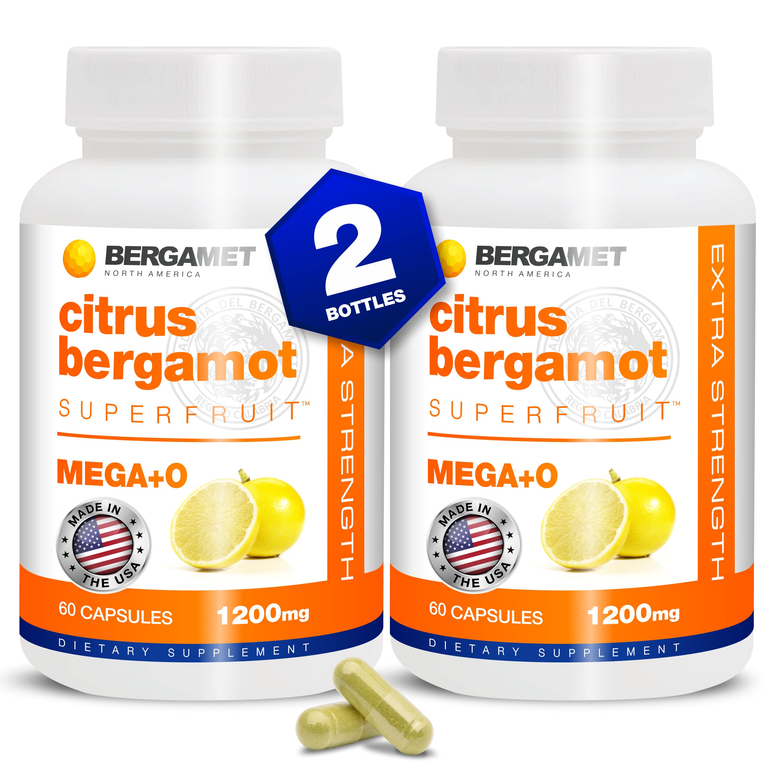BergaMet Citrus Bergamot bottle visual, antioxidant-rich daily wellness support.