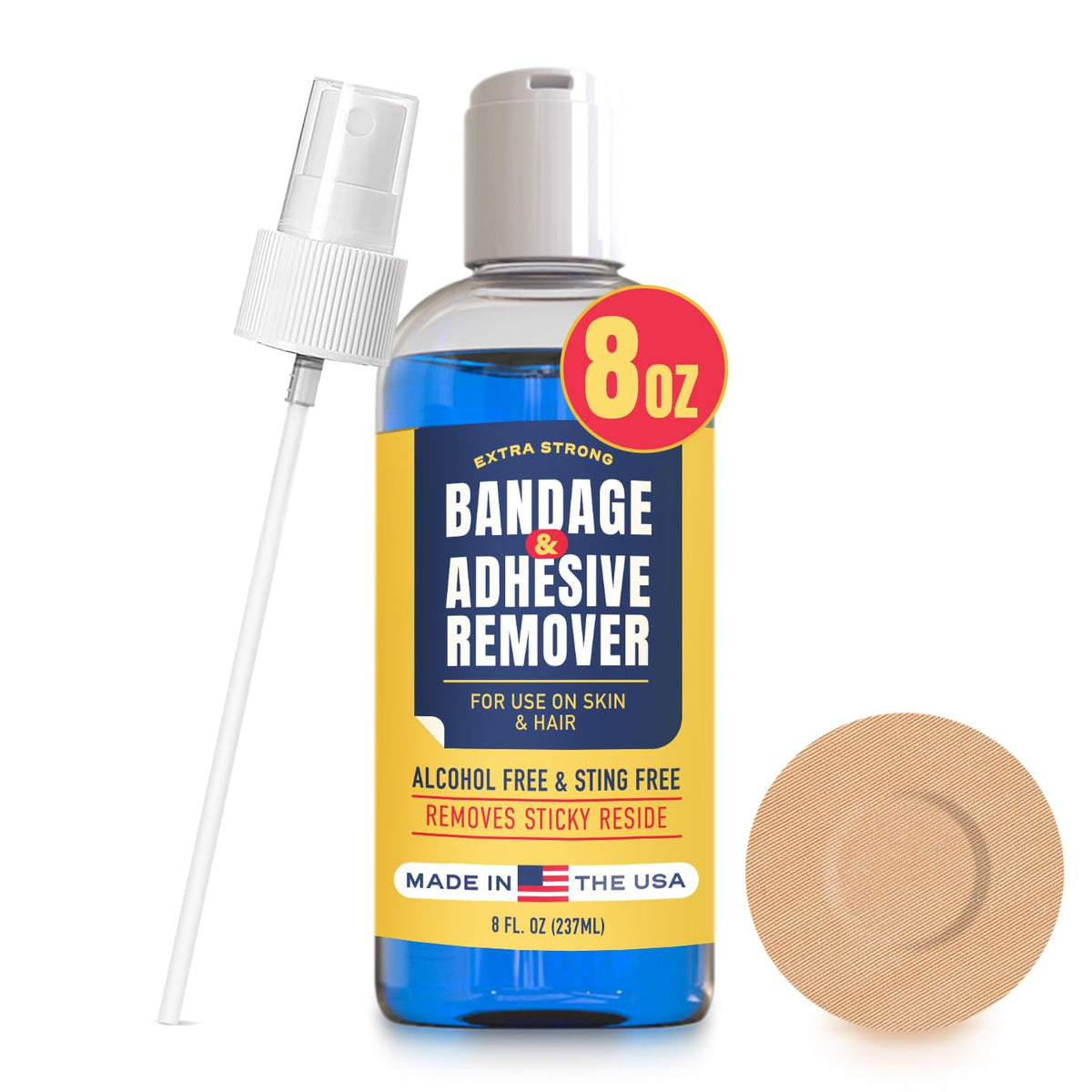 Berkland Sting-Free remover bottle front view for gentle adhesive removal on sensitive skin.