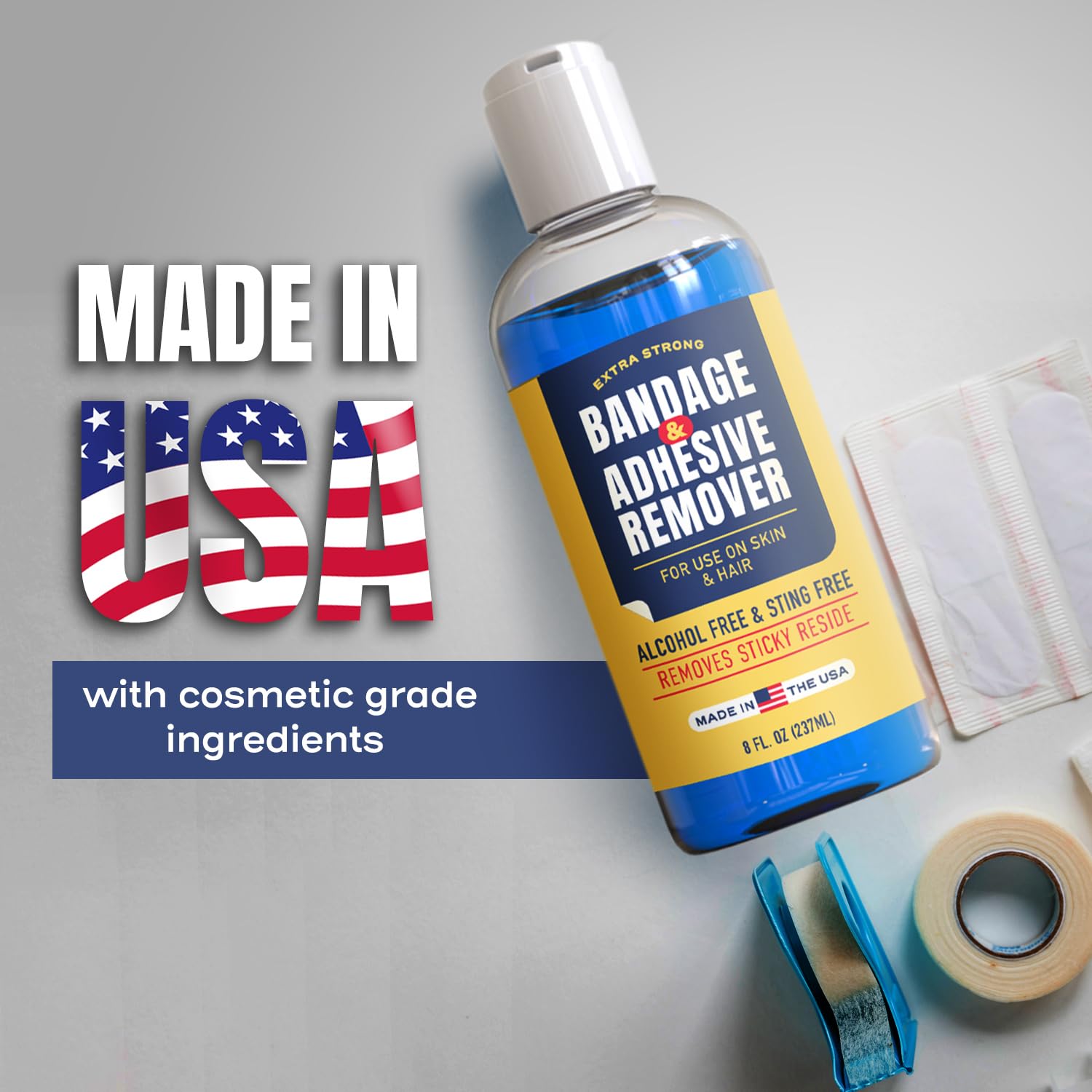 Berkland Sting-Free being used to remove temporary tattoos and ink safely.