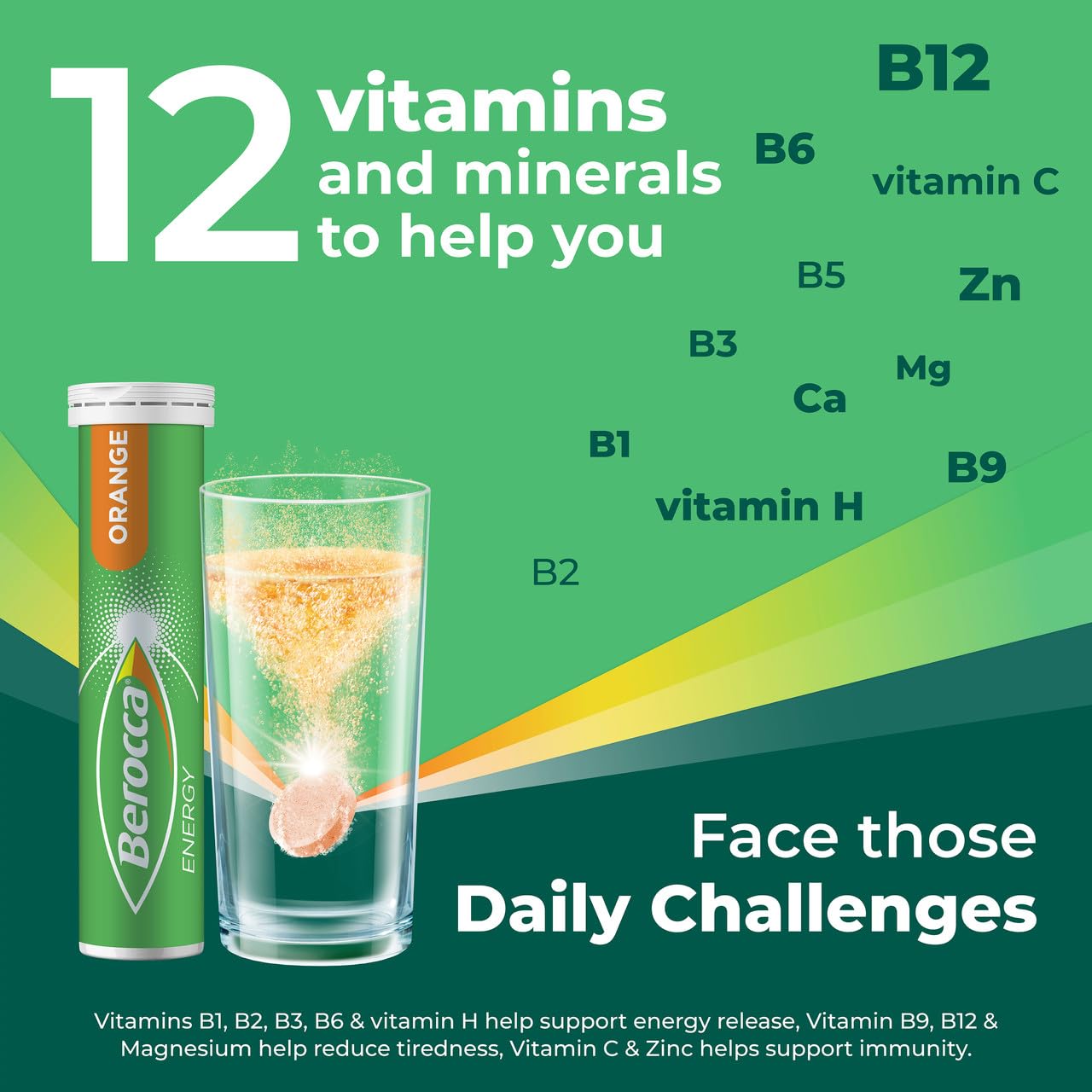 A glass of prepared Berocca Energy drink on a desk during study session.