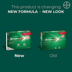 Berocca Performance Original Berry glass with tablets suggests refreshing intake for sustained energy
