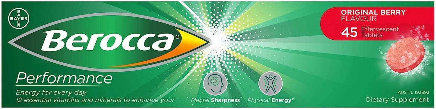 Berocca Performance Original Berry pack-front highlights a convenient daily energy routine