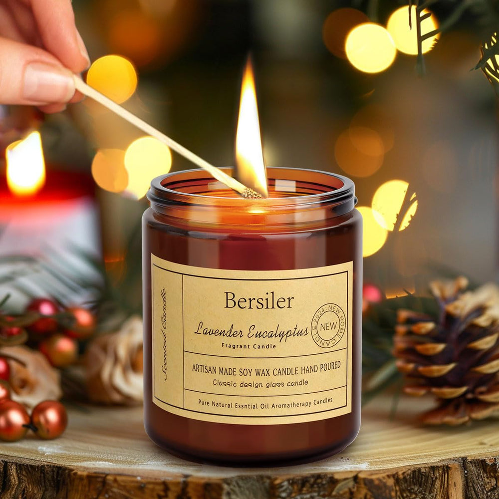 Bersiler amber-jar candle offers long, clean burn