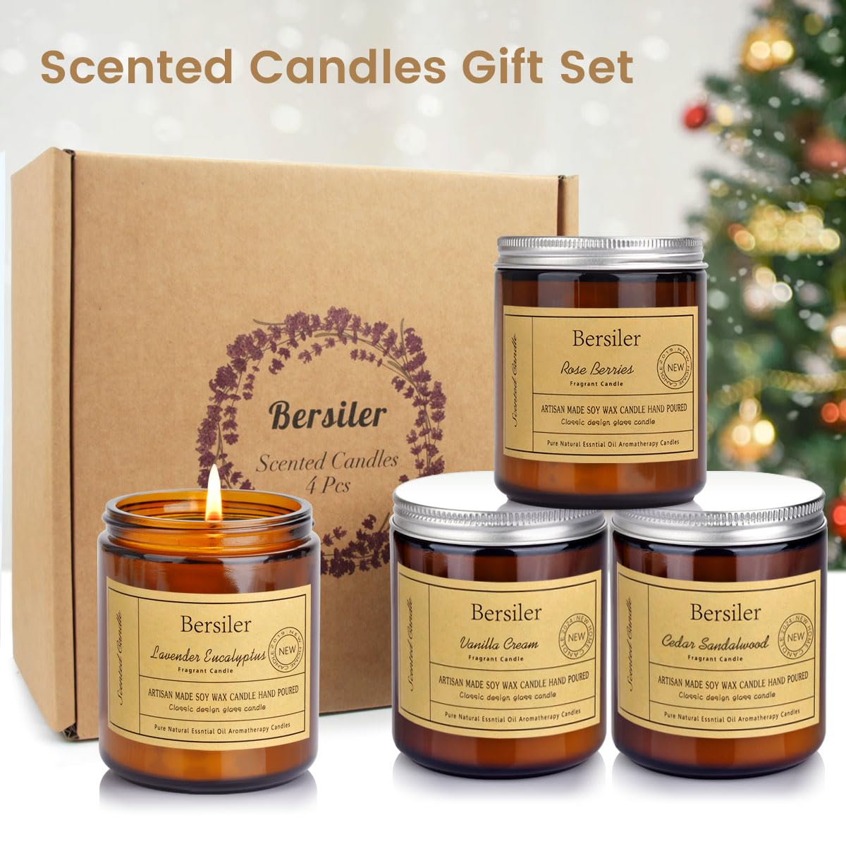 Bersiler lavender-eucalyptus candle creates calming ambience