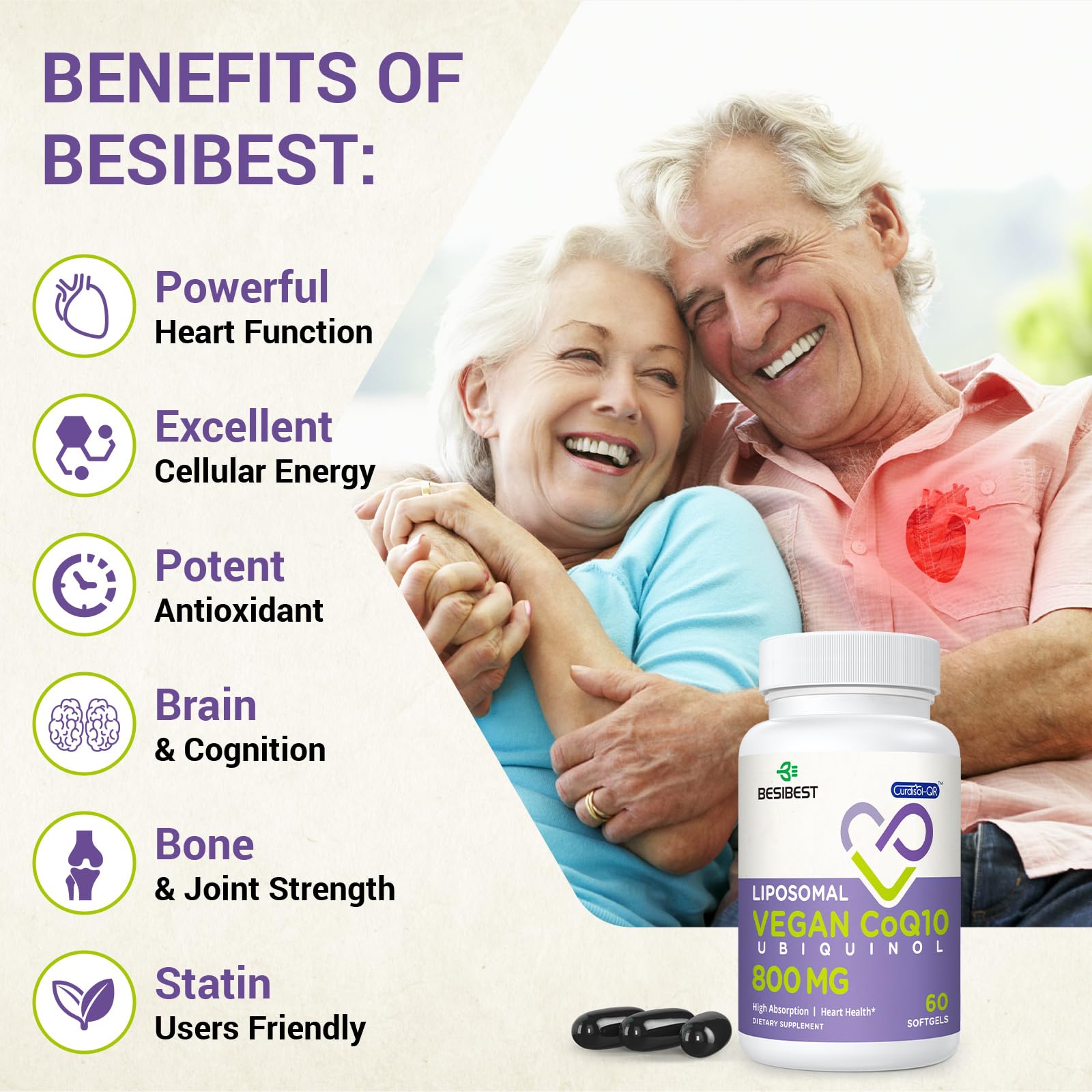Besibest 120 vegan softgels pack ready for daily routine.