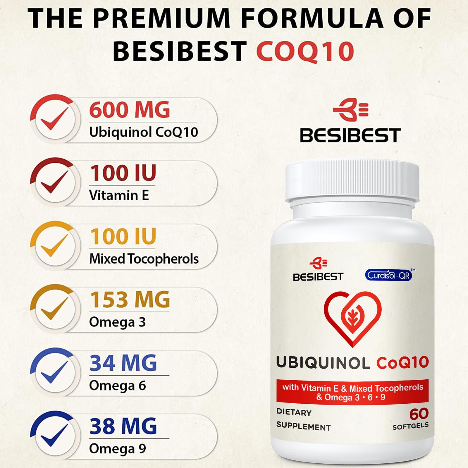 Besibest third-party tested seal on label