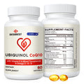 Besibest Ubiquinol CoQ10 600mg Softgels – High Absorption CoQ10 with Omega-3, Vitamin E | 60 Softgels