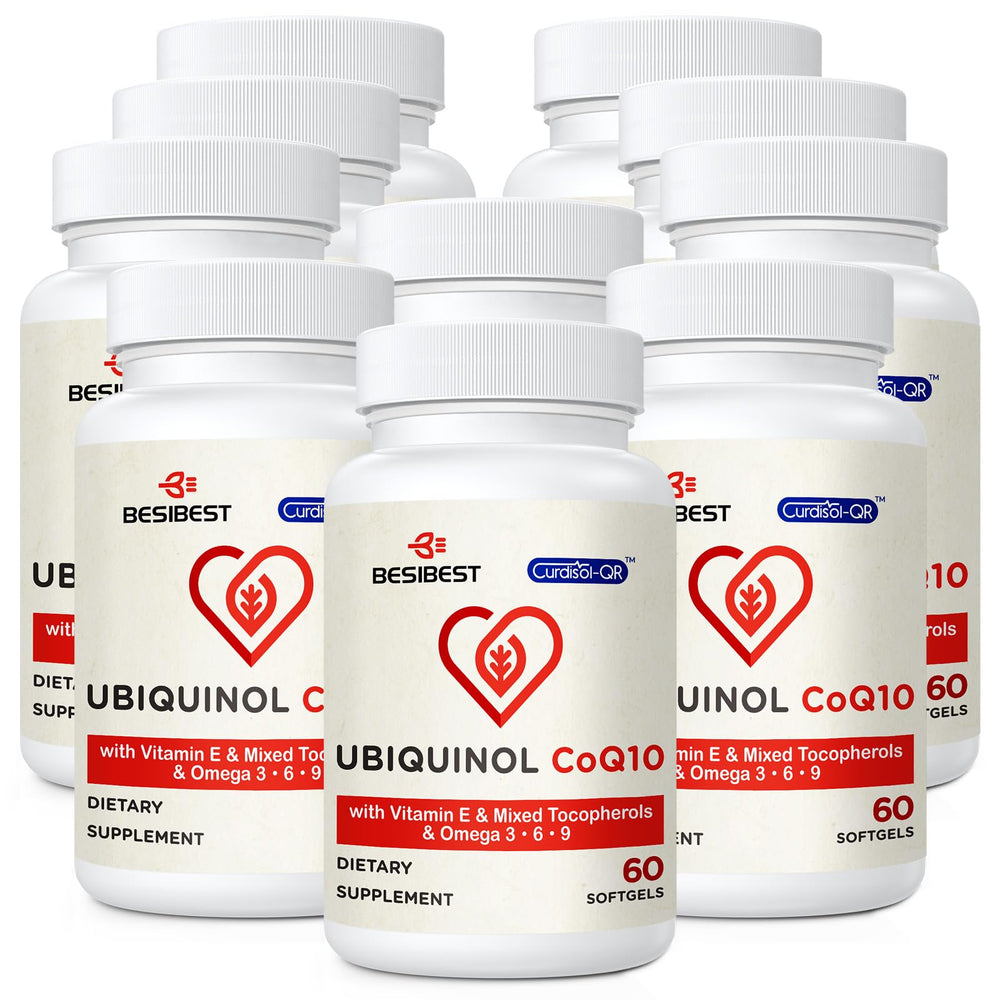 Besibest Ubiquinol 600mg softgel bottle for daily energy support