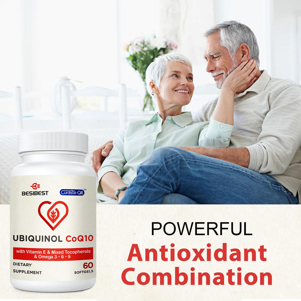 Open Besibest bottle with softgels pouring into a hand