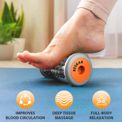 BESKAR Foot Massager Roller showcases portable design for on-the-go foot care.