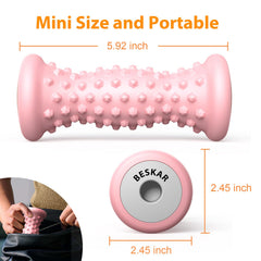 Beskar Portable Foot Massager fits in a bag for on-the-go relief
