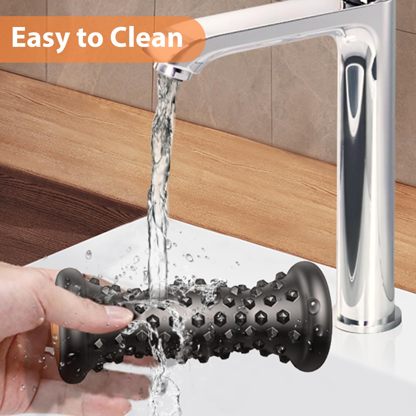 BESKAR Rodillo masajeador para pies portátil y compacto para usar en casa, trabajo o gimnasio.