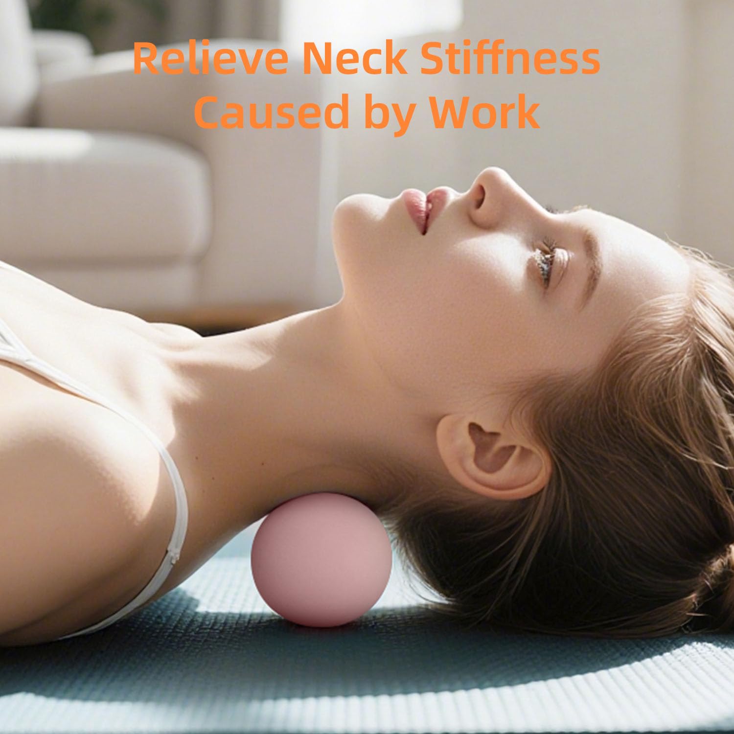BESKAR yoga therapy ball with soft silicone for mindful stretching.