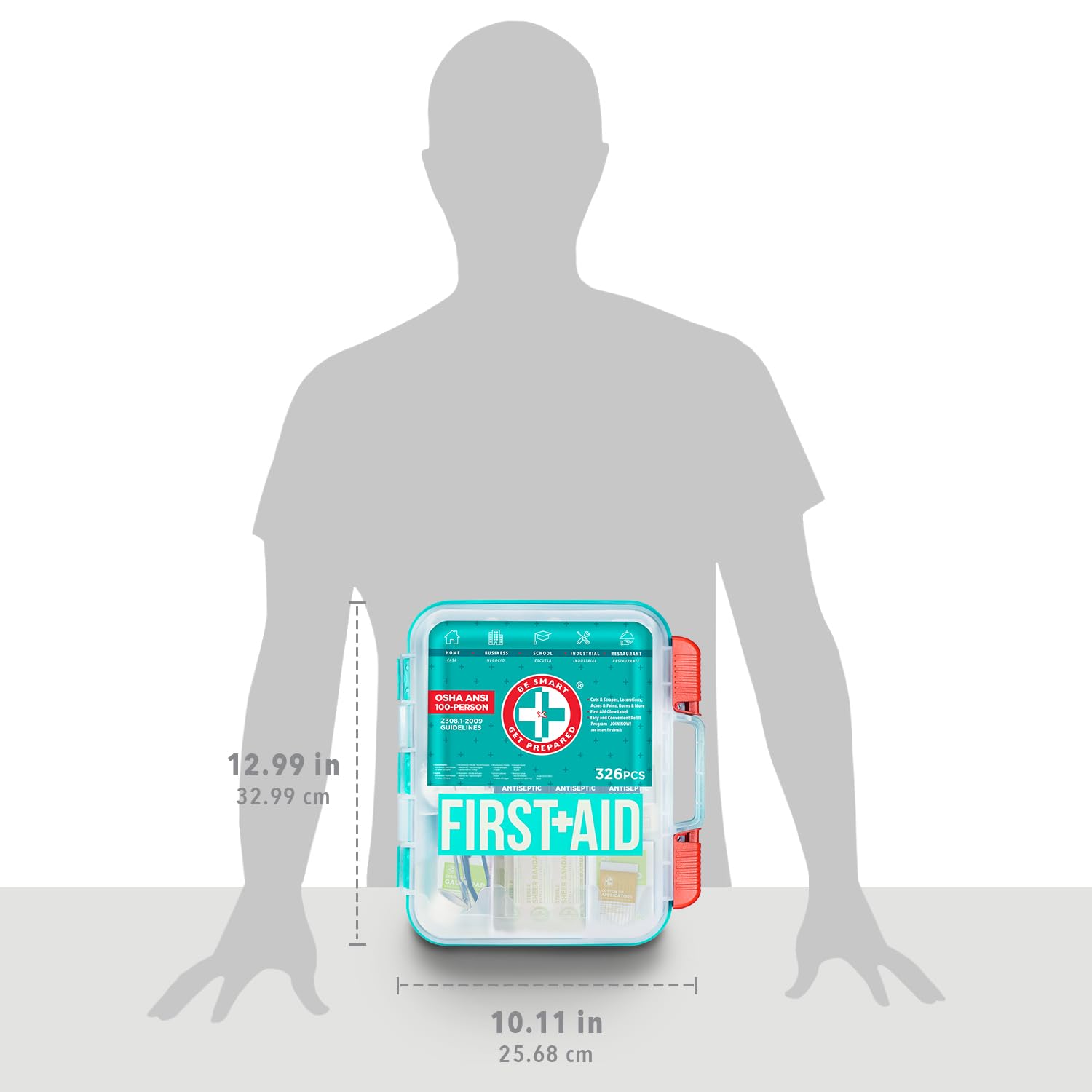 Be Smart Get Prepared durable-high-density-plastic-case withstands daily use.