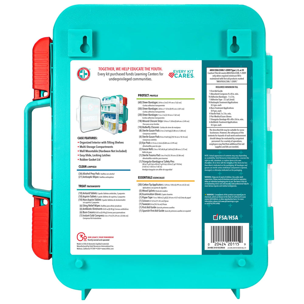 Be Smart Get Prepared tilting-shelves for easy access and simple refills.