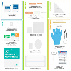 Be Smart Get Prepared wall-mountable-case keeps supplies organized in a central location.