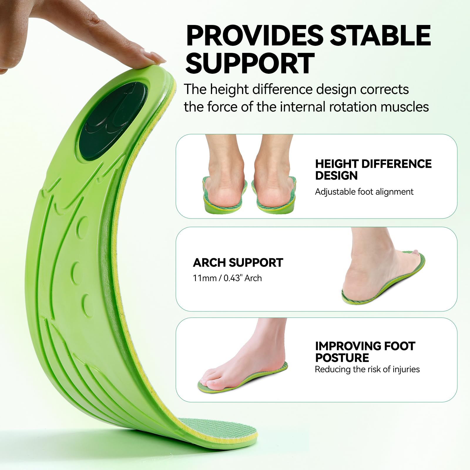 Besnoht arch-support insoles deliver ergonomic foot support