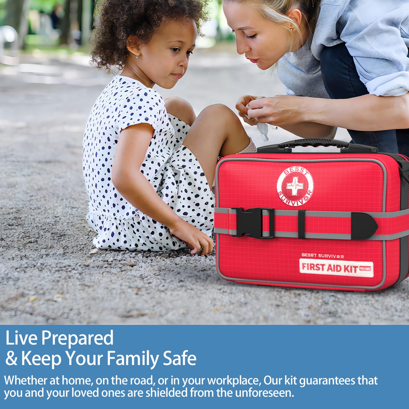 Besst Survivor family-ready kit ideal for camping, home, or car emergencies.
