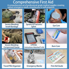 Besst Survivor trauma kit includes 265 essential supplies for versatile emergencies